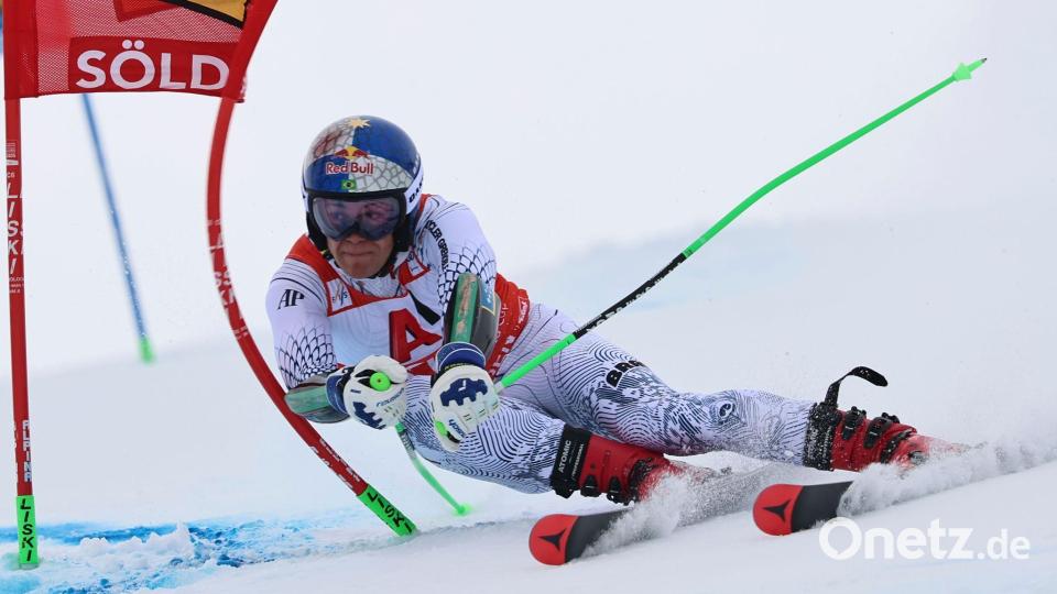 Lucas Pinheiro Braathen feierte seinen neunten Weltcup-Sieg. Bild: Marco Trovati/AP/dpa