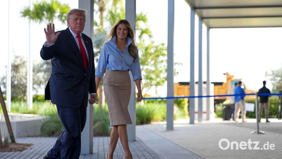 Er gab seine Stimme in Florida ab. Bild: Mark Schiefelbein/AP/dpa