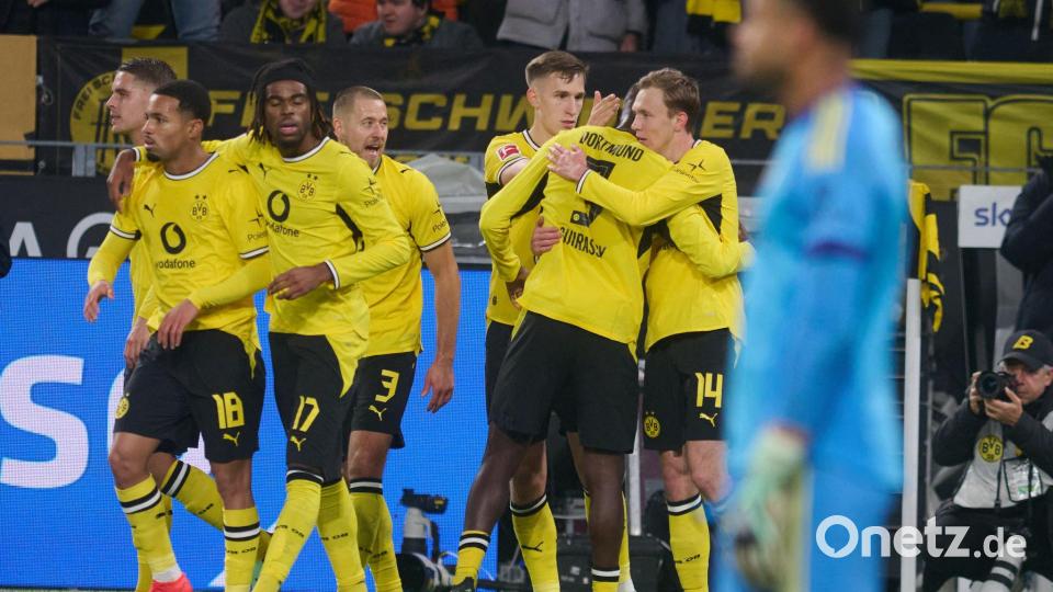 Wichtiger Heimsieg gegen Eintracht Frankfurt: Der BVB-Auftakt in eine wegweisende Woche ist gelungen. Bild: Bernd Thissen/dpa