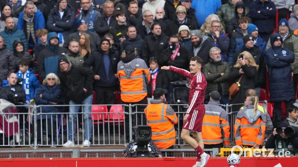 Florian Wirtz hatte großen Anteil an Liverpools Führung gegen Brighton. Bild: Jon Super/AP/dpa