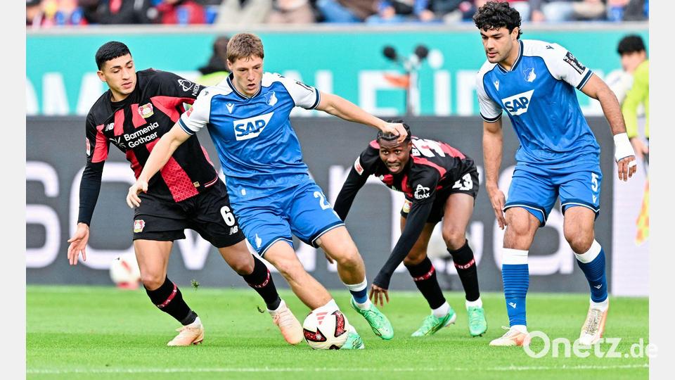 Hoffenheims Alexander Prass wurde am Ball unter Druck gesetzt. Bild: Uwe Anspach/dpa