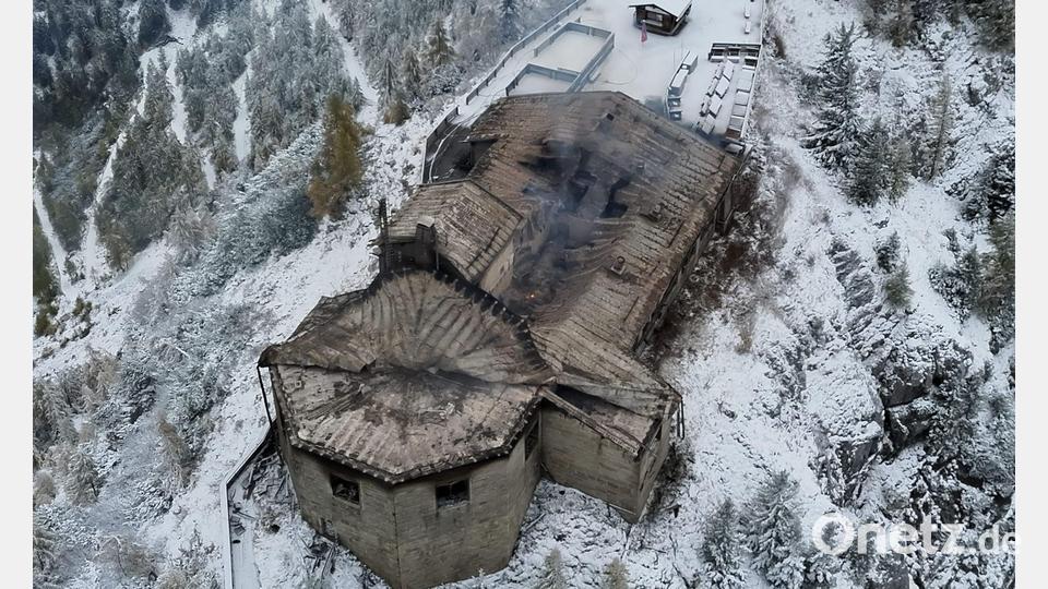 Das historisch bedeutende Kehlsteinhaus wurde bei einem Brand zerstört. Bild: --/PP Oberbayern Süd/dpa