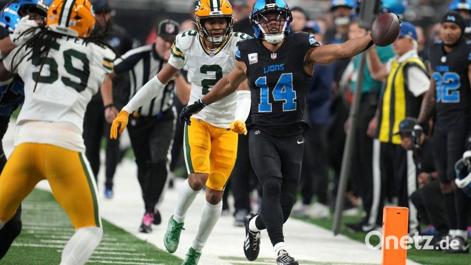 Amon-Ra St. Brown blieb mit Detroit auch gegen die Packers auf Erfolgskurs. Bild: Paul Sancya/AP/dpa