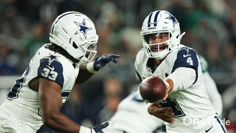 Cowboys-Quarterback Dak Prescott (r.) hatte das Spiel fest im Griff. Bild: Matt Rourke/AP/dpa