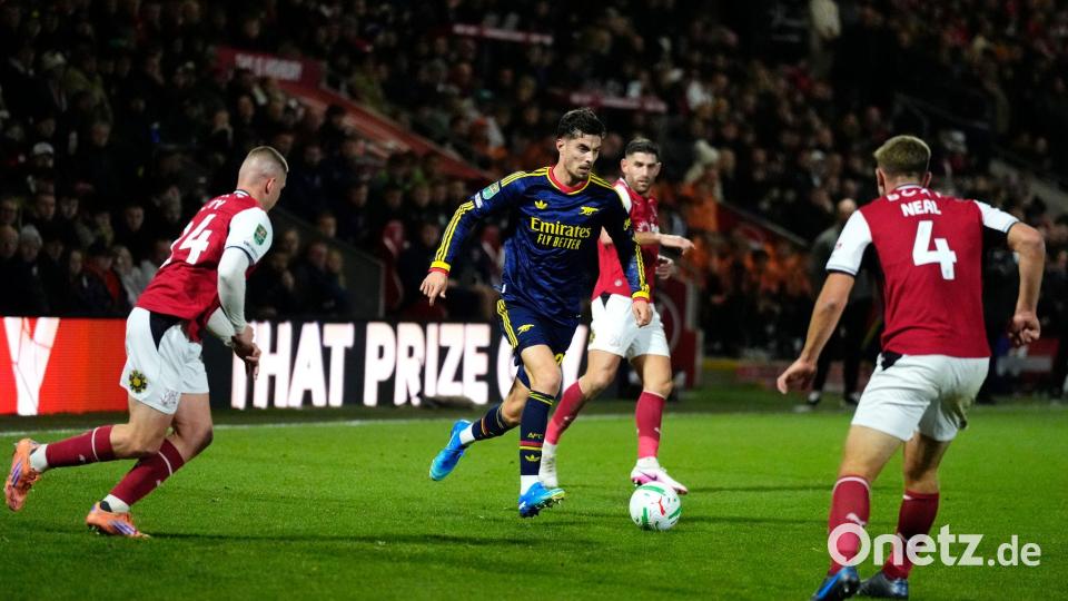 Kai Havertz und der FC Arsenal blamieren sich im Ligapokal. Bild: Nick Potts/PA Wire/dpa
