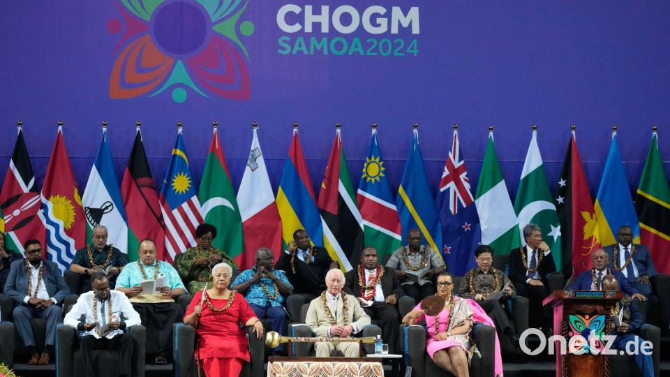 2024 trafen sich die Commonwealth-Regierungschefs in Samoa. (Archivbild) Bild: Rick Rycroft/AP POOL/dpa