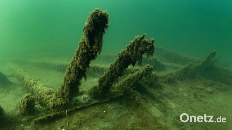 Teile des 1495 gesunkenen Kriegsschiffs „Gribshunden“ in Südschweden. Bild: Florian Huber/submaris.com/dpa