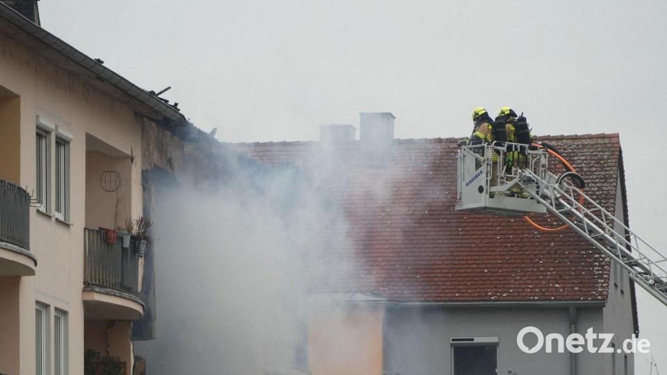 Die Ursache ist derzeit unklar, es könnte sich um eine Gasexplosion handeln. Bild: Felix Kirberg/dpa