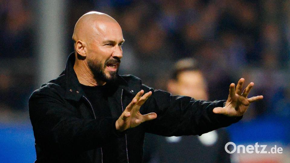 Hatte viel zu dirigieren: Hoffenheims Trainer Christian Ilzer. Bild: Frank Molter/dpa