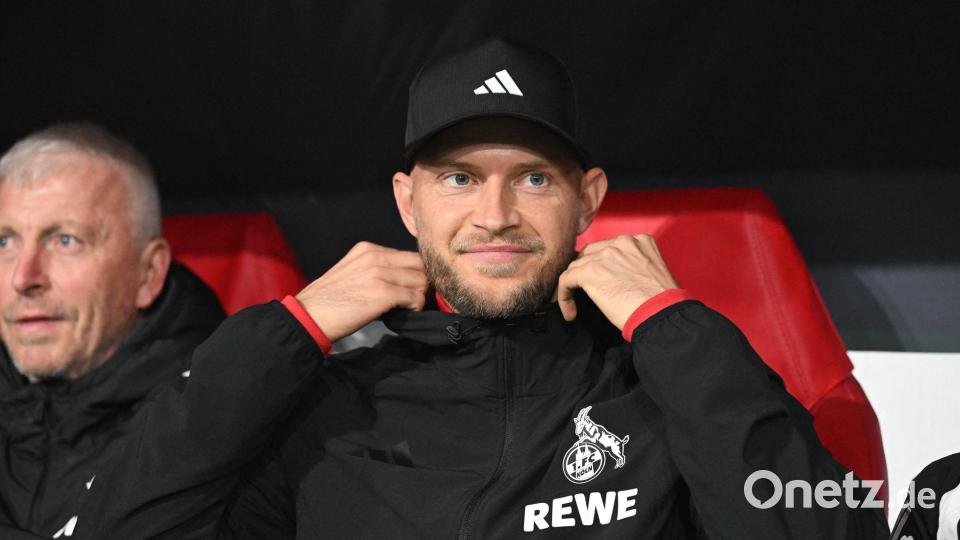 Darf nach dem Weiterkommen im DFB-Pokal zunächst durchatmen: Köln-Trainer René Wagner. Bild: Federico Gambarini/dpa