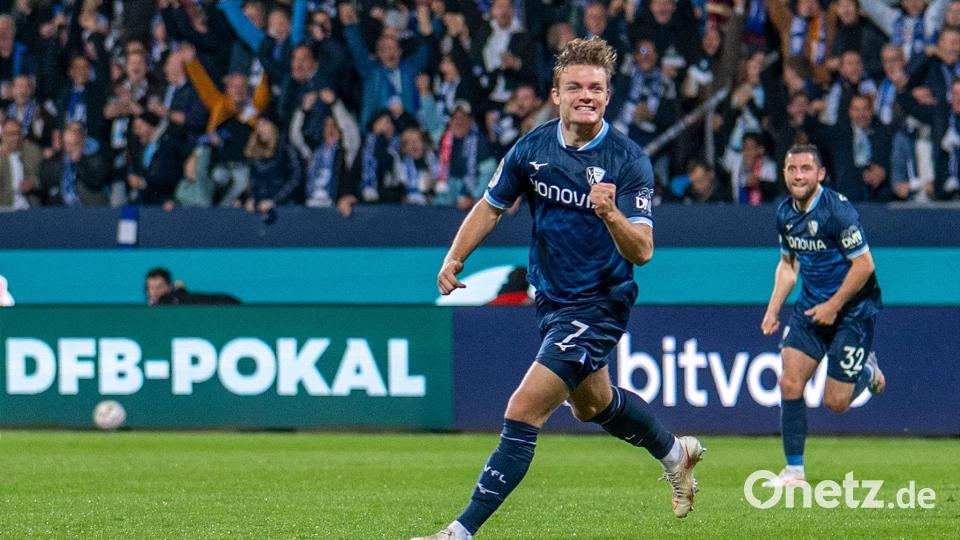 Christian Rasmussen erzielte das 1:0 für die Gastgeber. Bild: David Inderlied/dpa