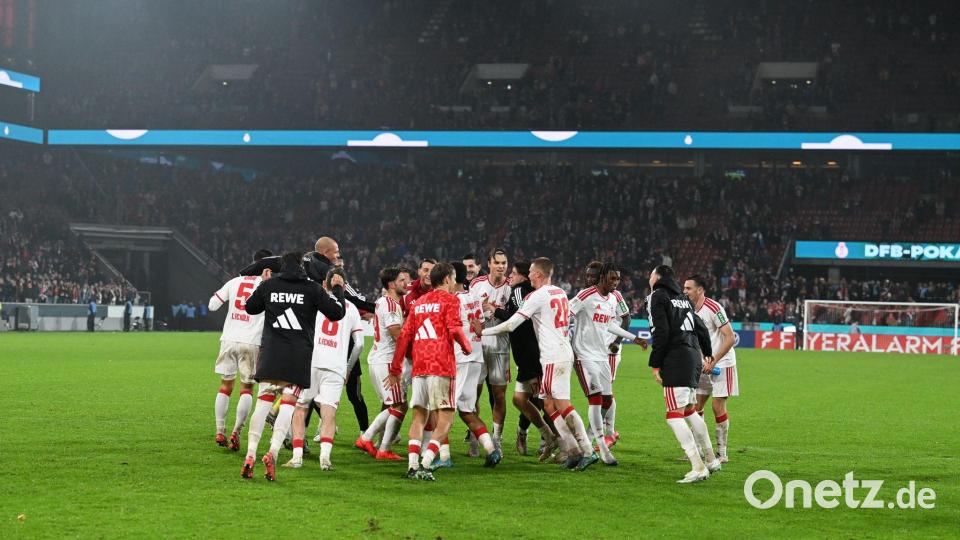 Der 1. FC Köln durfte im DFB-Pokal einen glatten 5:0-Sieg gegen Union Berlin bejubeln. Bild: Federico Gambarini/dpa