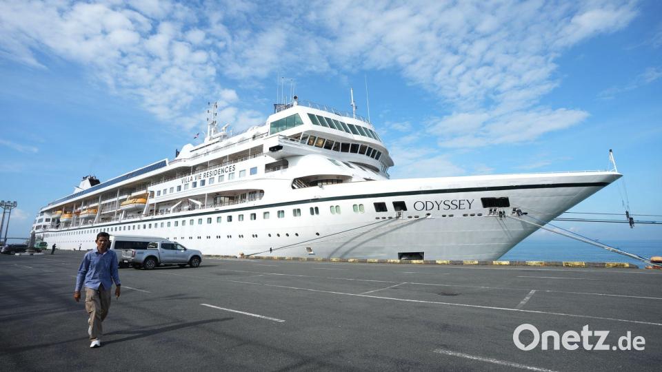 Die „Odyssey“ liegt seit Ende vergangener Woche in Kambodscha. Bild: Heng Sinith/AP/dpa