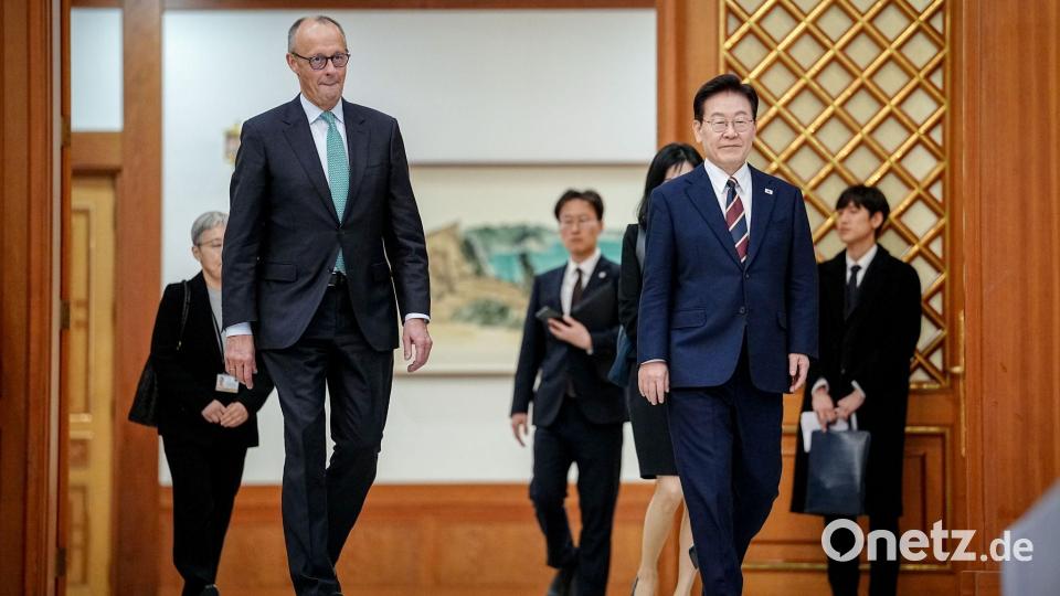 Südkorea ist die dritte Station der Asienreise des Kanzlers. Bild: Kay Nietfeld/dpa