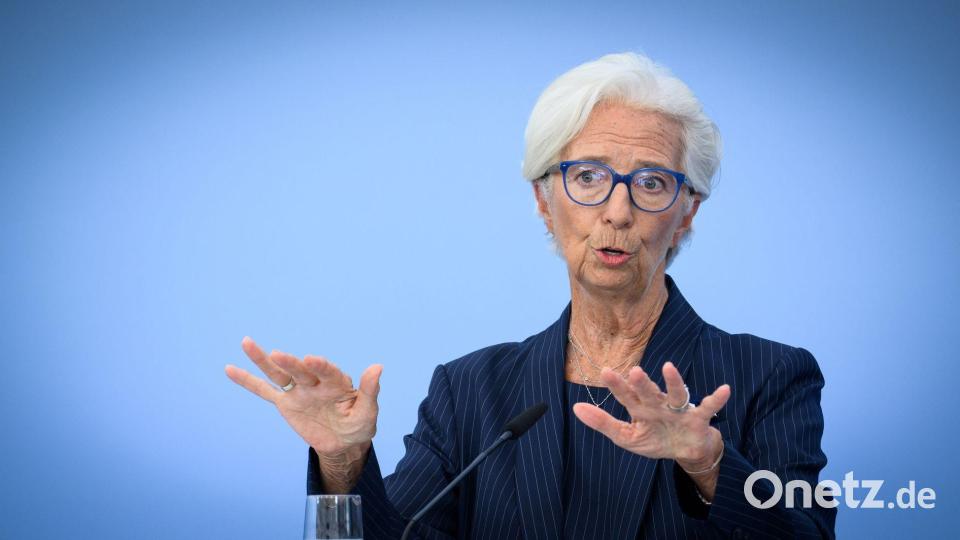 Präsidentin Christine Lagarde hat die EZB durch unsichere Zeiten gesteuert, Anfang Februar tritt sie vorzeitig zurück. (Archivbild) Bild: Bernd von Jutrczenka/dpa