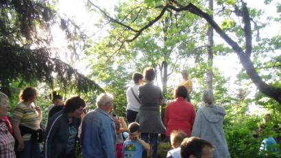 Teilnehmer der Wanderung auf dem Gipfel des „Oberen Eibensteins“.