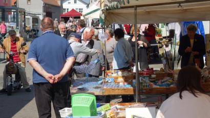 Eine bunte Vielfalt macht den Frühlingsmarkt in Waidhaus aus.  	Bild: fjo