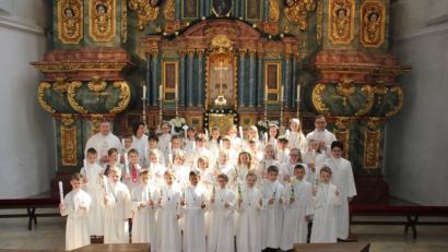 36 Kinder feierten am Wochenende ihre Erstkommunion in der Pfarrkirche St. Georg.