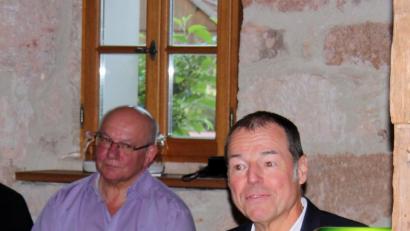 Horst Eckert stellte in Pressath seinen neuen Thriller vor.  	Bild: stg