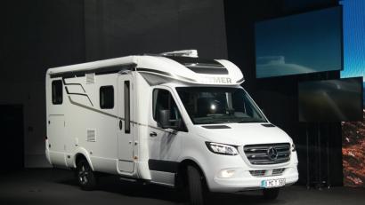Bühne frei für die Weltpremiere der Hymer B-Klasse ModernComfort - hier die teilintegrierte Version.  	Bild: Rudolf Huber/mid