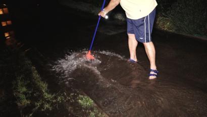 Bild: Auer, Alexander
Aufgrund des starken Unwetters mussten in Regensburg zahlreiche Keller ausgepumpt werden