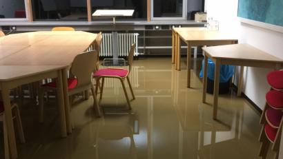 Bild: exb
Heizungsraum, Mehrzweckraum und Nebenräume waren im Stiftland-Gymnasium überflutet.