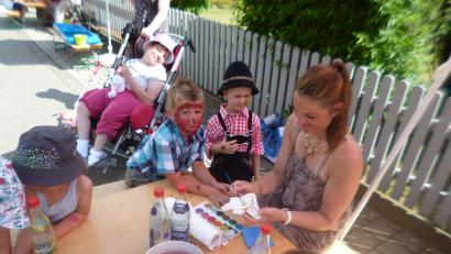 Bild: gz
Reger Andrang herrschte auch an der Schminkstation.