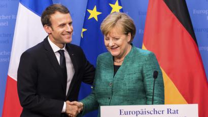Bild: Vanden Wijngaert/AP/dpa
Bundeskanzlerin Angela Merkel (CDU) und der französische  Präsident Emmanuel Macron.