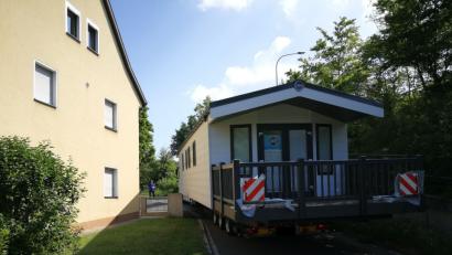 Bild: Andreas Ascherl
Zu breit? Oder doch nicht? Die Fahrt ging jedenfalls irgendwann weiter.