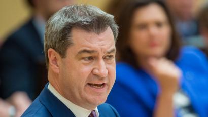 Bild: Lino Mirgeler, dpa
Der bayerische Ministerpräsident Markus Söder (CSU) im Landtag.