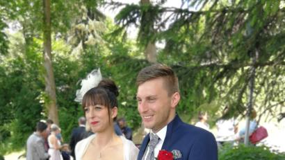 Bild: fvo
Ein schönes Paar: Michaela und Florian Scheck sagen offiziell "Ja" zueiander.