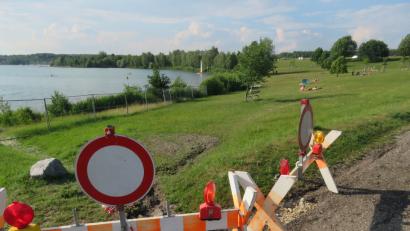 Bild: Götz
Auch am  Seerundweg am Steinberg am See hat das Unwetter vom Samstag seine Spuren hinterlassen.