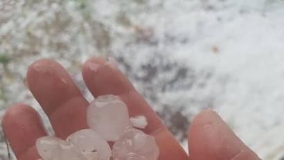 Bild: Anna Lena Metzner
Hagel in der Wüstenau bei Hahnbach.