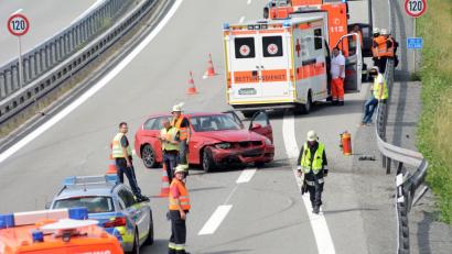 Bild: gsb
Nach dem Unfall war die A93  bei Weiden-Süd gesperrt.