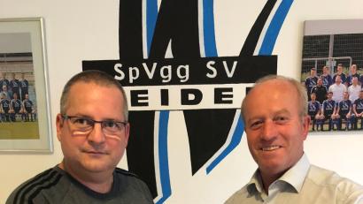 Bild: Beitrag, Externer
Vorsitzender Kurt Haas (rechts) setzt große Hoffnungen in Jürgen Liebl, den neuen Technischen Leiter bei der SpVgg SV Weiden.