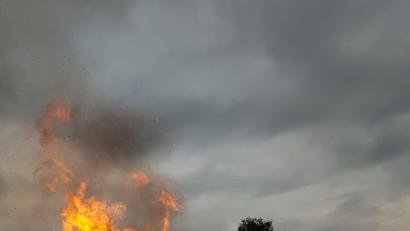 Bild: ekl
Der Kolping-Spielmannszug hatte wieder zum Abbrennen des Johannisfeuers eingeladen.