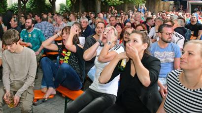 Bild: Petra Hartl
Enttäuschte Gesichter beim Public-Viewing im Wild Vaitl Amberg.