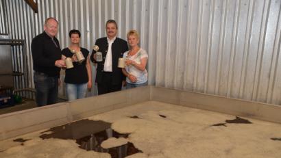 Bild: dob
Der Weißbiersud für das "Historische Weißbier 1898" befindet sich bereits im Kühlschiff. Das Flaschenbier bekommt auch eigene Etiketten für das Jubiläumsbier.