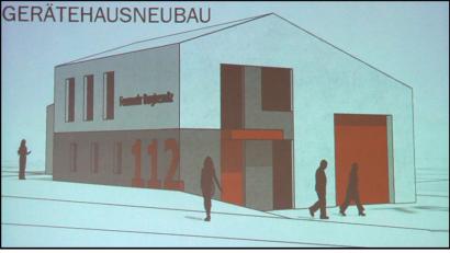 Bild: gi
So soll das neue Feuerwehr-Gerätehaus Burgtreswitz einmal aussehen.