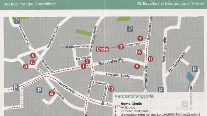 Bild: wro
Der Streckenverlauf des Festzuges, zudem auch die zusätzlich geschaffenen Parkflächen,  sind auf der Karte ersichtlich.