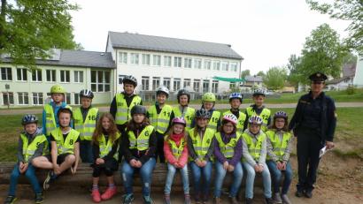 Bild: exb
Verkehrsunterricht an der Grundschule Bärnau