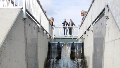 Bild: Mardanow
Seit März 2017 ist das neue Kraftwerk "Eixendorf II" an der Vorsperre bei Hillstett in Betrieb.