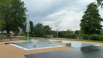 Bild: Portner
Der Kleinkinderbereich im Freibad Oberviechtach wird am Samstag eröffnet.