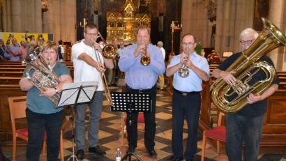 Bild: HCZ
Das Bäserquintett St. Elisabeth eröffnet die erste "Punkt 12"- Veranstaltung dieses Sommers