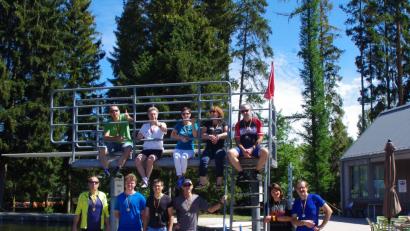 Bild: abi
Alle Teilnehmer des 9. Triathlons im Kösseinebad kamen wohlbehalten ins Ziel zurück.