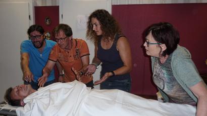 Bild: Kunz
Die Theatergruppe von den Lustigen Konradern startet in die Probenzeit.