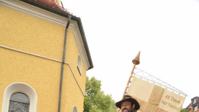 Bild: bey
Der Reiter mit der Jodok-Fahne ist das unverwechslbare Kennzeichen des Jodokrittes.