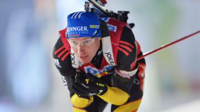 Bild:  Martin Schutt/dpa
So kennen Biathlon-Fans Andreas Birnbacher. Am Samstag kommt er nach Gebenbach.