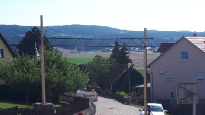 Bild: ral
Aufbau der Notversorgung Am Schulberg in Rottendorf