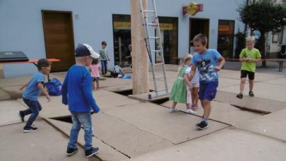 Bild: mma
Das Podium wurde zum Abenteuerspielplatz